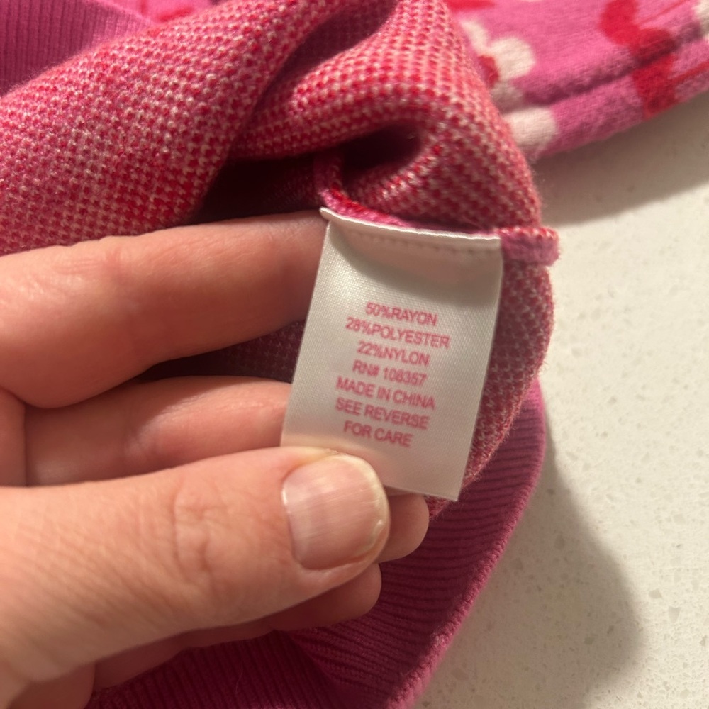 Pink Floral Sweater 3T - Picture 3 of 5